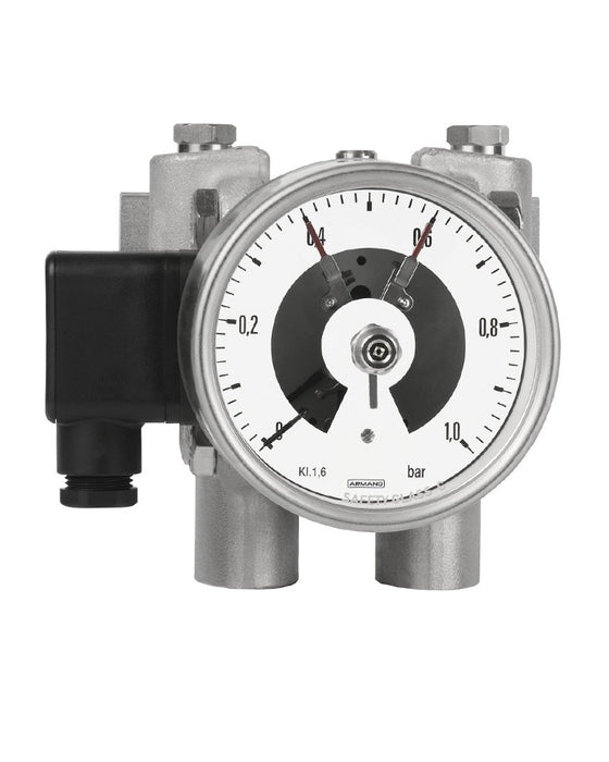 Differential pressure gauges with diaphragm with additional electrical accessory DiP2Ch / DiP2ChOe