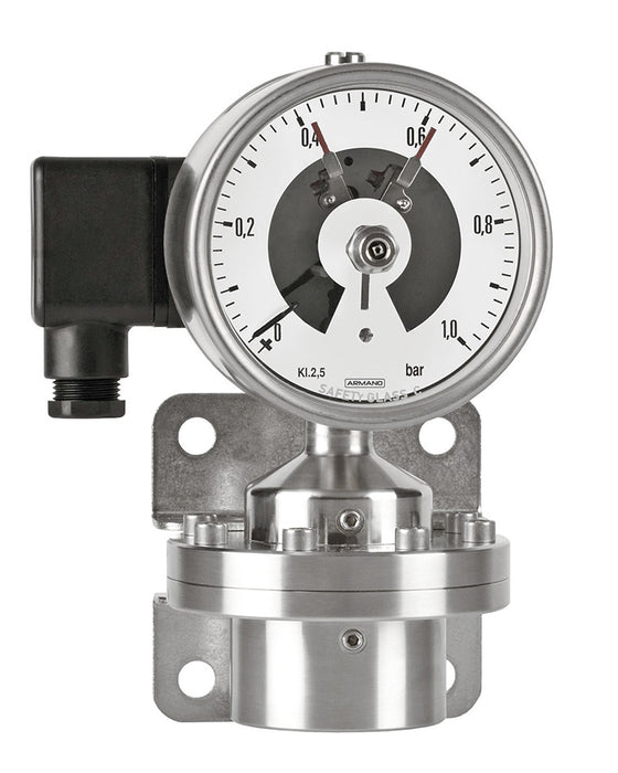 Differential pressure gauges with diaphragm with additional electrical accessory DiP1Ch / DiP1ChOe