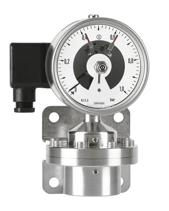 Differential pressure gauges with diaphragm with additional electrical accessory DiP2SCh / DiP2SChOe