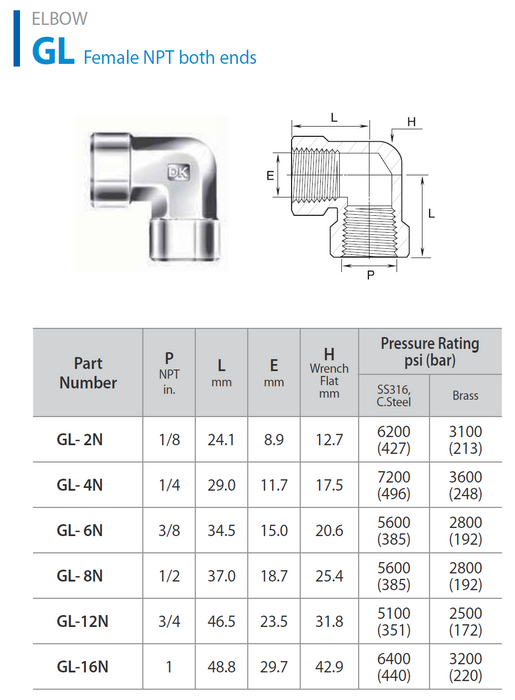 Instrumentation Pipe Fittings - Elbow