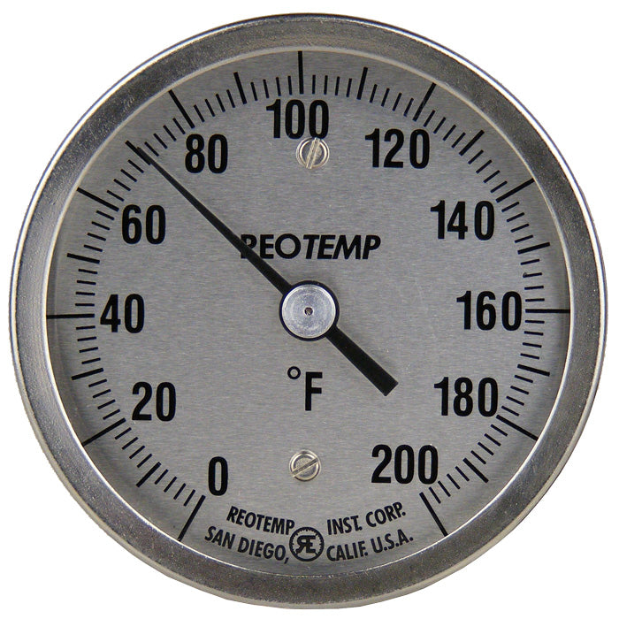 Heavy Duty Back Connect Bimetal Process Grade Thermometer