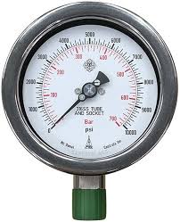 McDaniel Pressure Gauge - G Model - 4" Gauge, 1/2" NPT BTM, 60 PSI//KPA