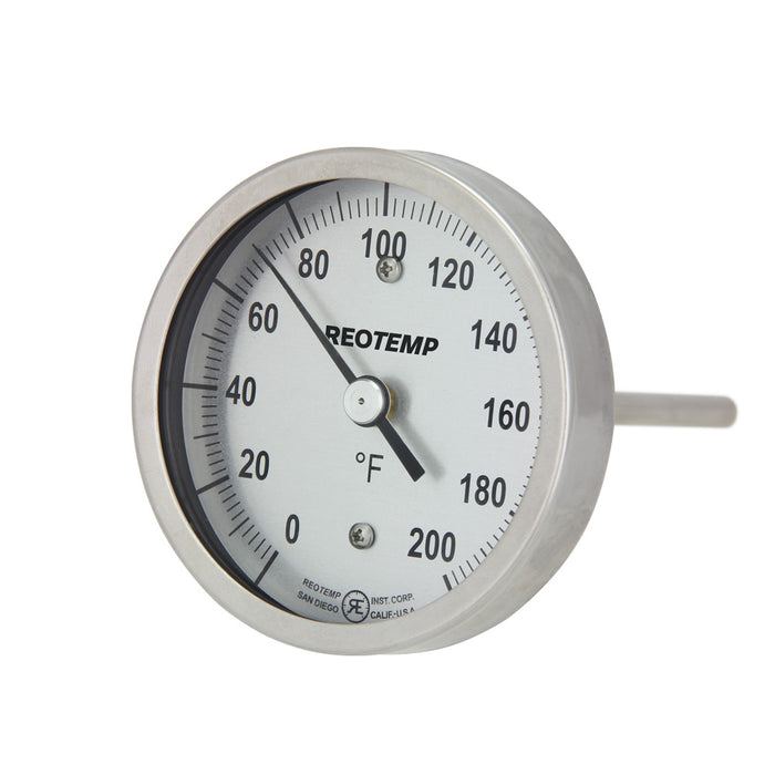 Heavy Duty Back Connect Bimetal Process Grade Thermometer